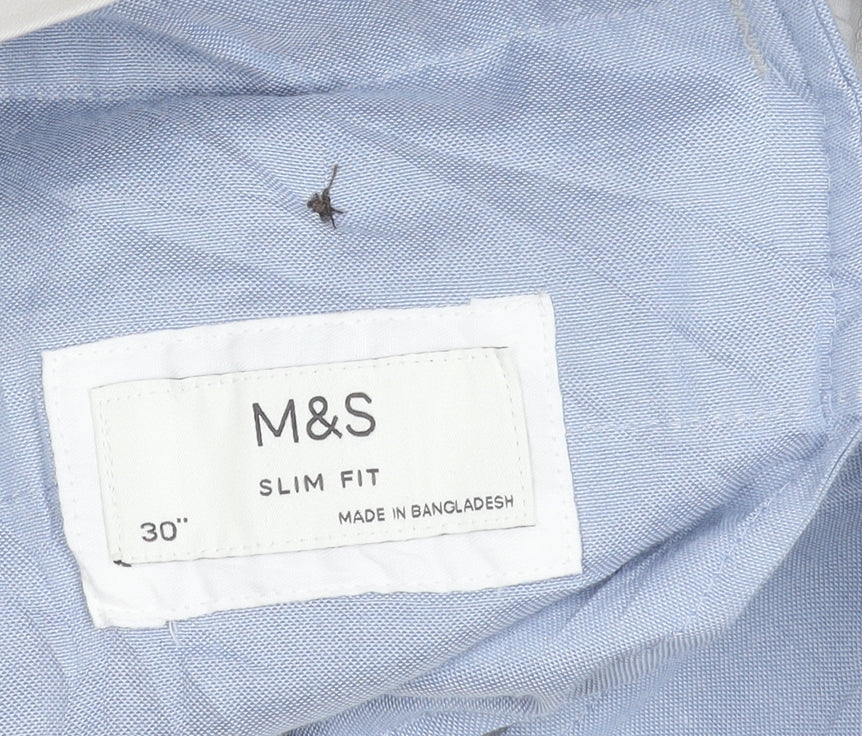 Marks and Spencer Ivory Slim Chino Trousers, 30 in Waist