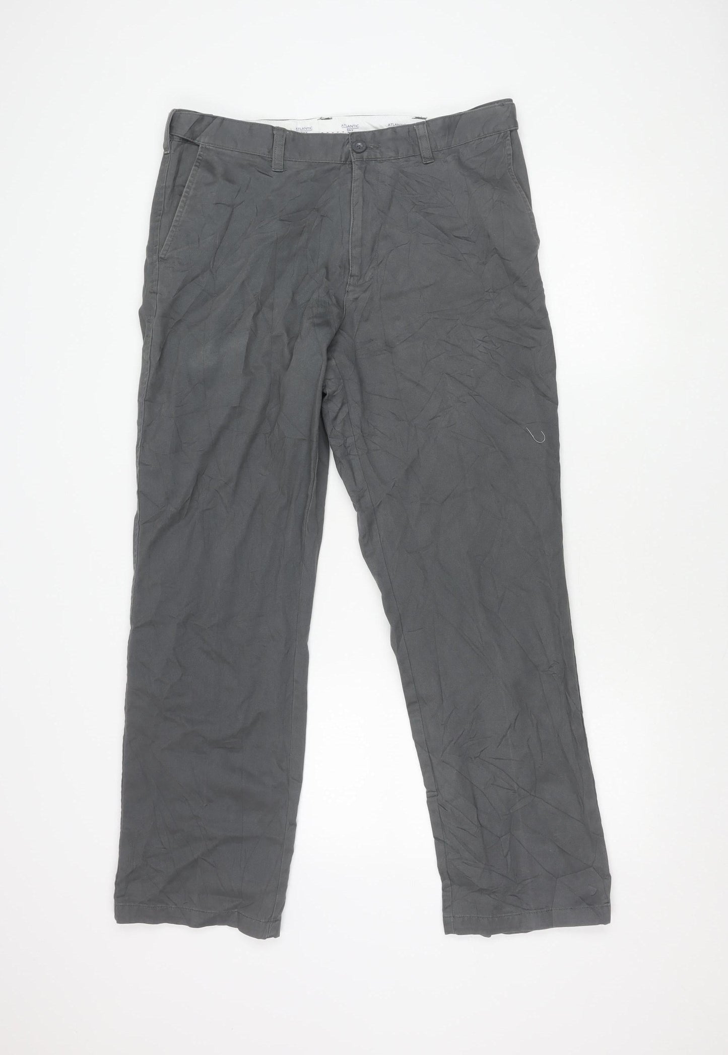Womens UK Size 34 BHS Regular Fit Chino Grey Trousers