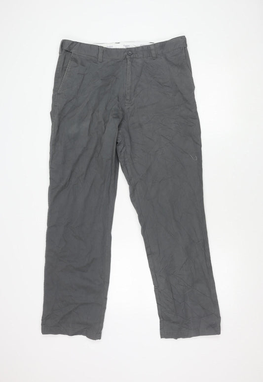 Womens UK Size 34 BHS Regular Fit Chino Grey Trousers