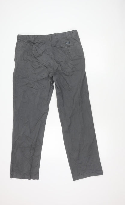 Womens UK Size 34 BHS Regular Fit Chino Grey Trousers