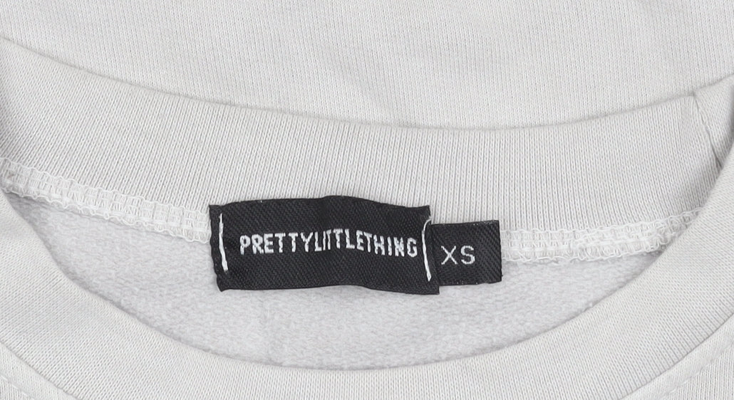 PRETTYLITTLETHING Beige Women's XS Pullover Sweatshirt