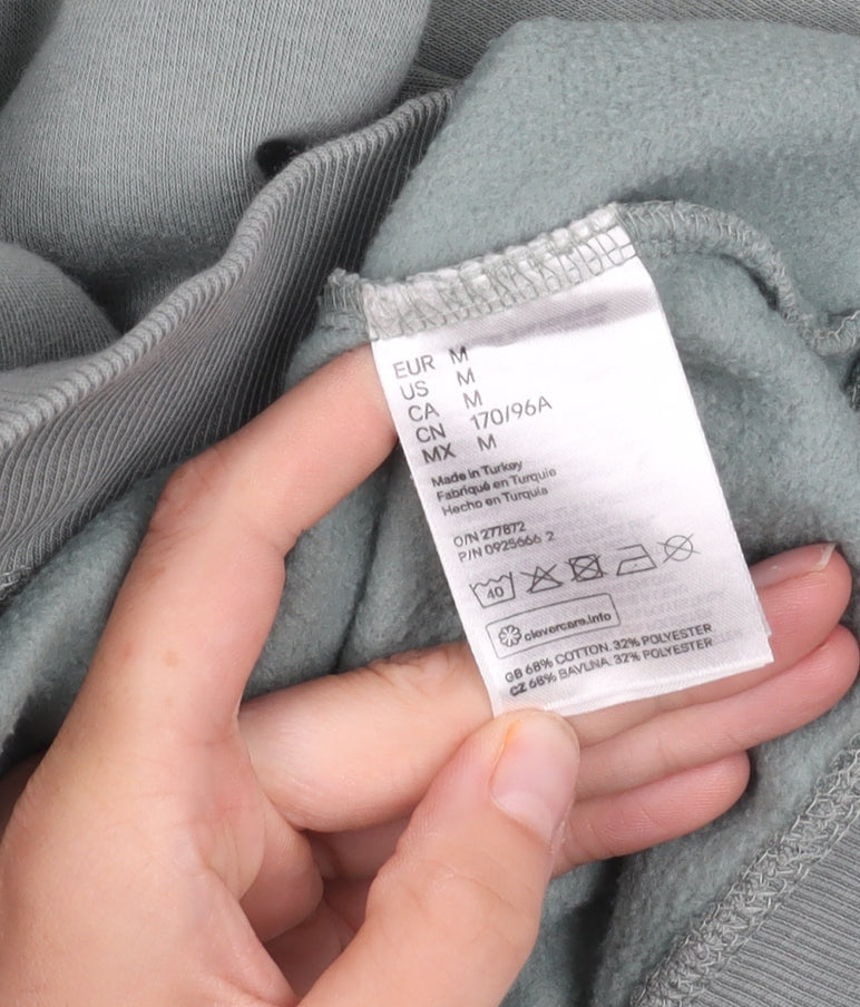 H&M Unisex Grey Pullover Hoodie - Size 12