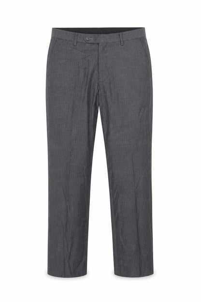 Front view of Butler & Webb Men's Grey Dress Pants, 32W x 32L
