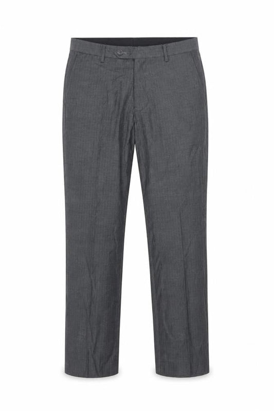 Front view of Butler & Webb Men's Grey Dress Pants, 32W x 32L