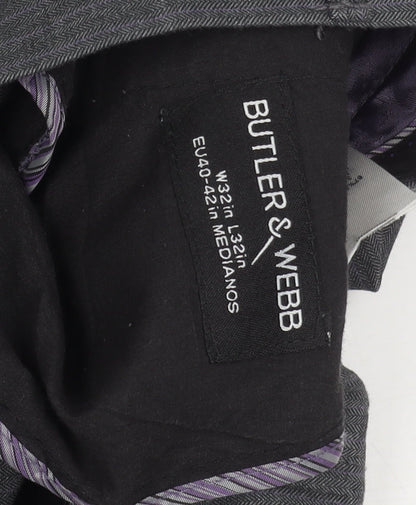 Mens UK Size M Butler & Webb  Dress Pants Grey Trousers