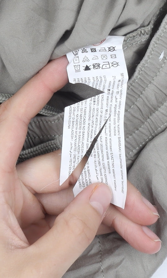 Pull & Bear Men’s Beige Joggers L Drawstring Casual