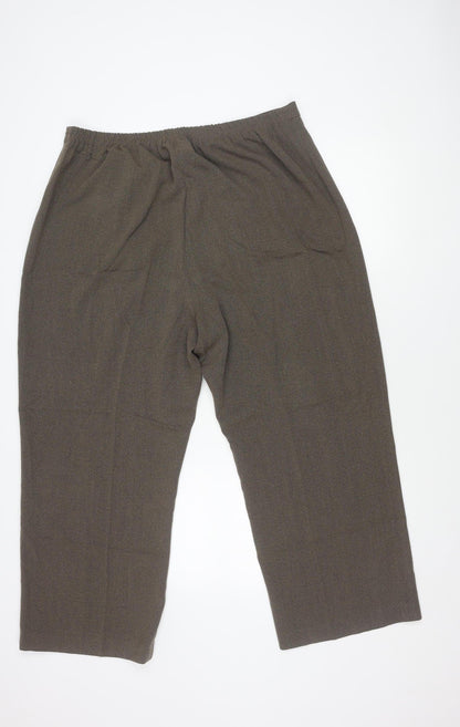 Womens UK Size 24 essence Relaxed Fit  Brown Trousers
