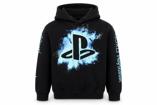 H&M Girls Black PlayStation Pullover Hoodie 9-10 Years