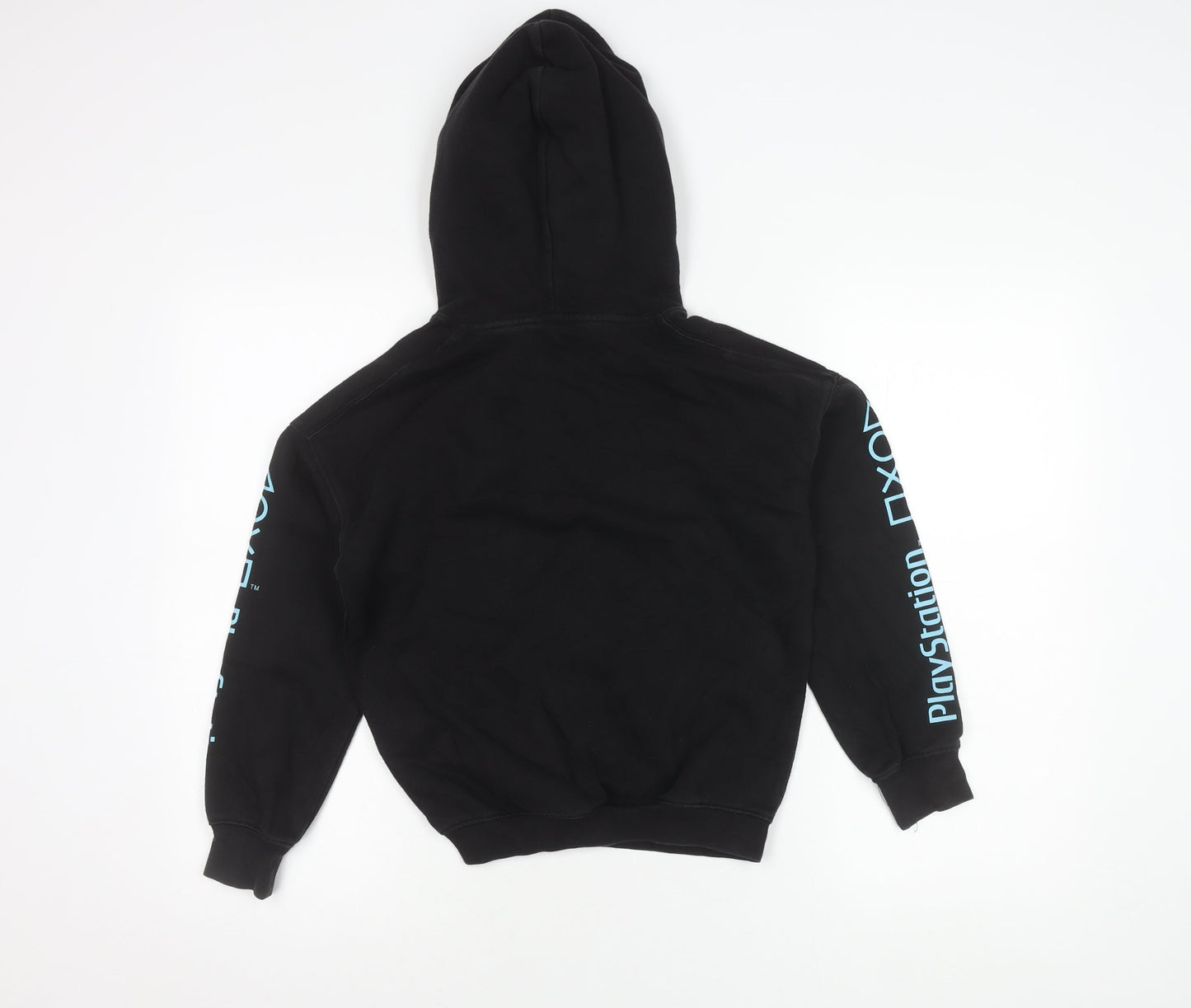H&M Girls Black PlayStation Pullover Hoodie 9-10 Years