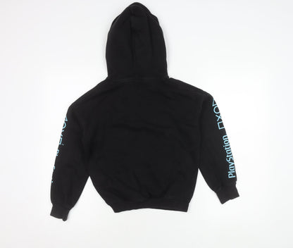 H&M Girls Black PlayStation Pullover Hoodie 9-10 Years