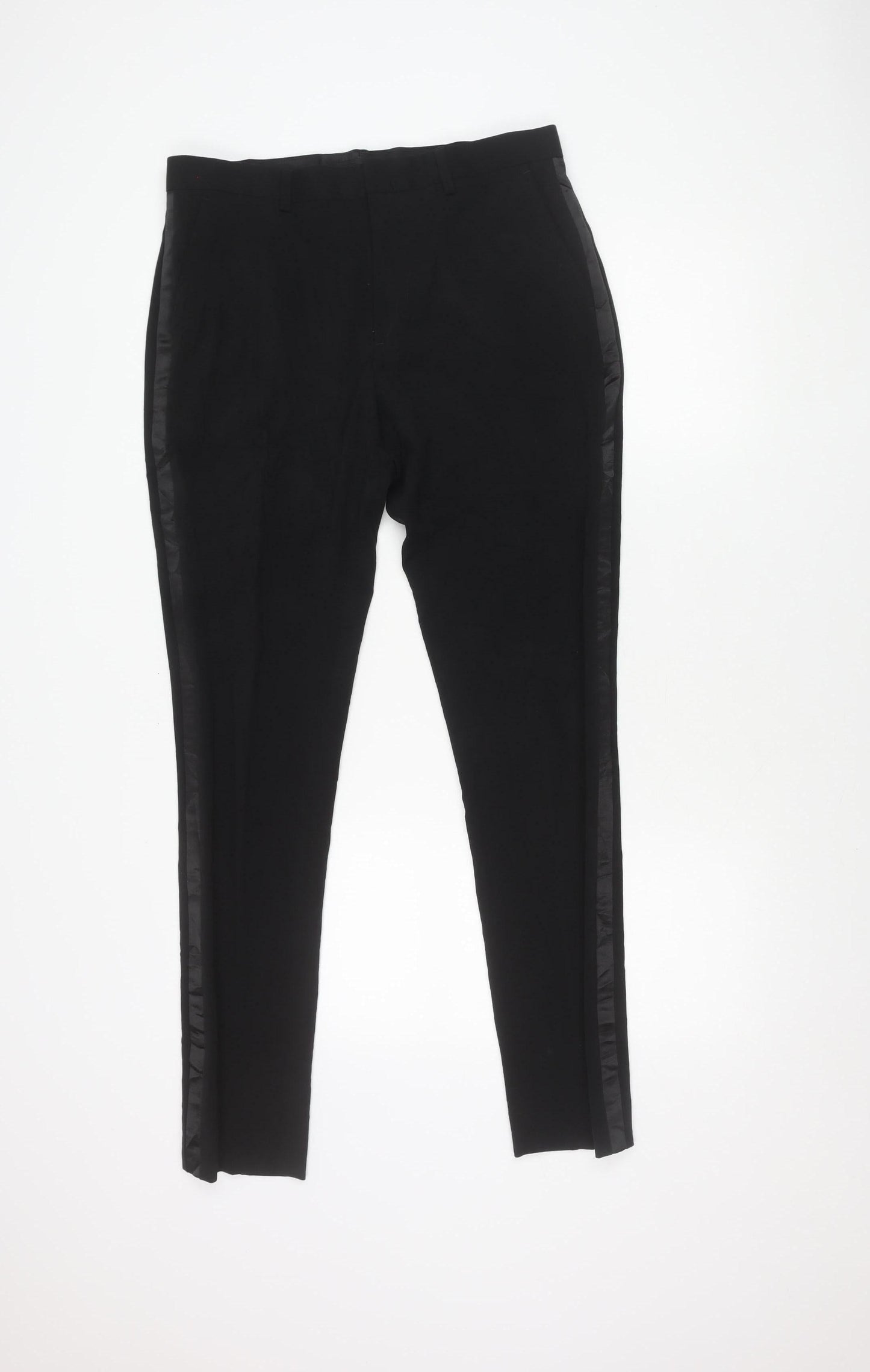 Womens UK Size 12 ASOS Regular Fit Formal Business Black Trousers