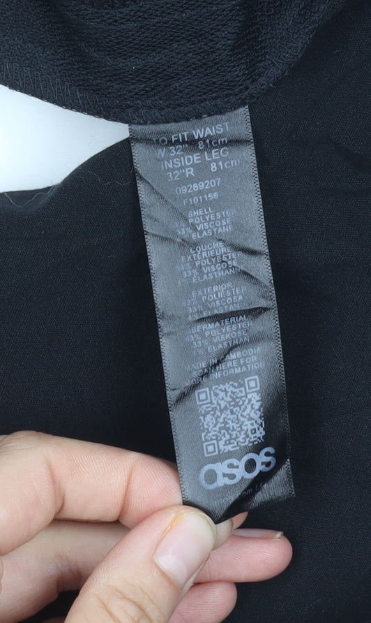 Womens UK Size 12 ASOS Regular Fit Formal Business Black Trousers