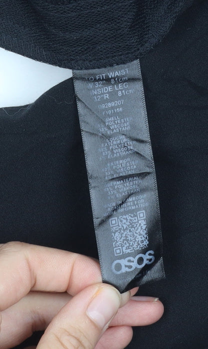 Womens UK Size 12 ASOS Regular Fit Formal Business Black Trousers