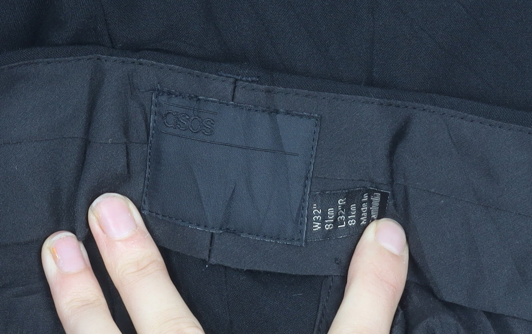 Womens UK Size 12 ASOS Regular Fit Formal Business Black Trousers