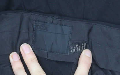Womens UK Size 12 ASOS Regular Fit Formal Business Black Trousers