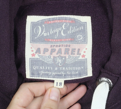 Vintage Edition Unisex Purple Hoodie Size 18