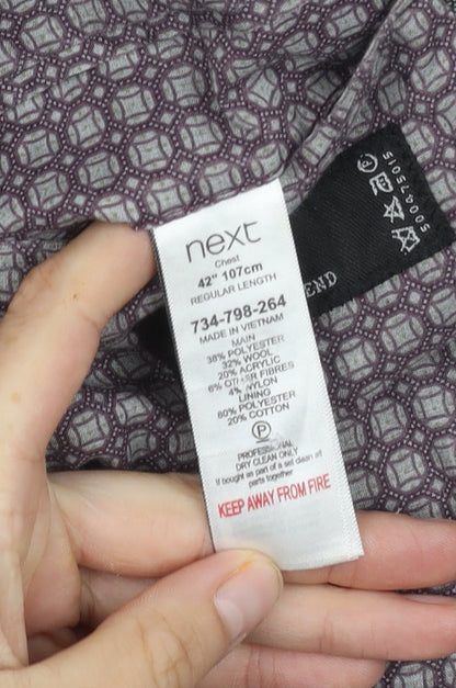 Mens UK Size 42 NEXT Regular Grey Suit Jacket