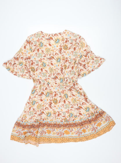 Label of Love Women's Floral Rayon Dress M Multicoloured