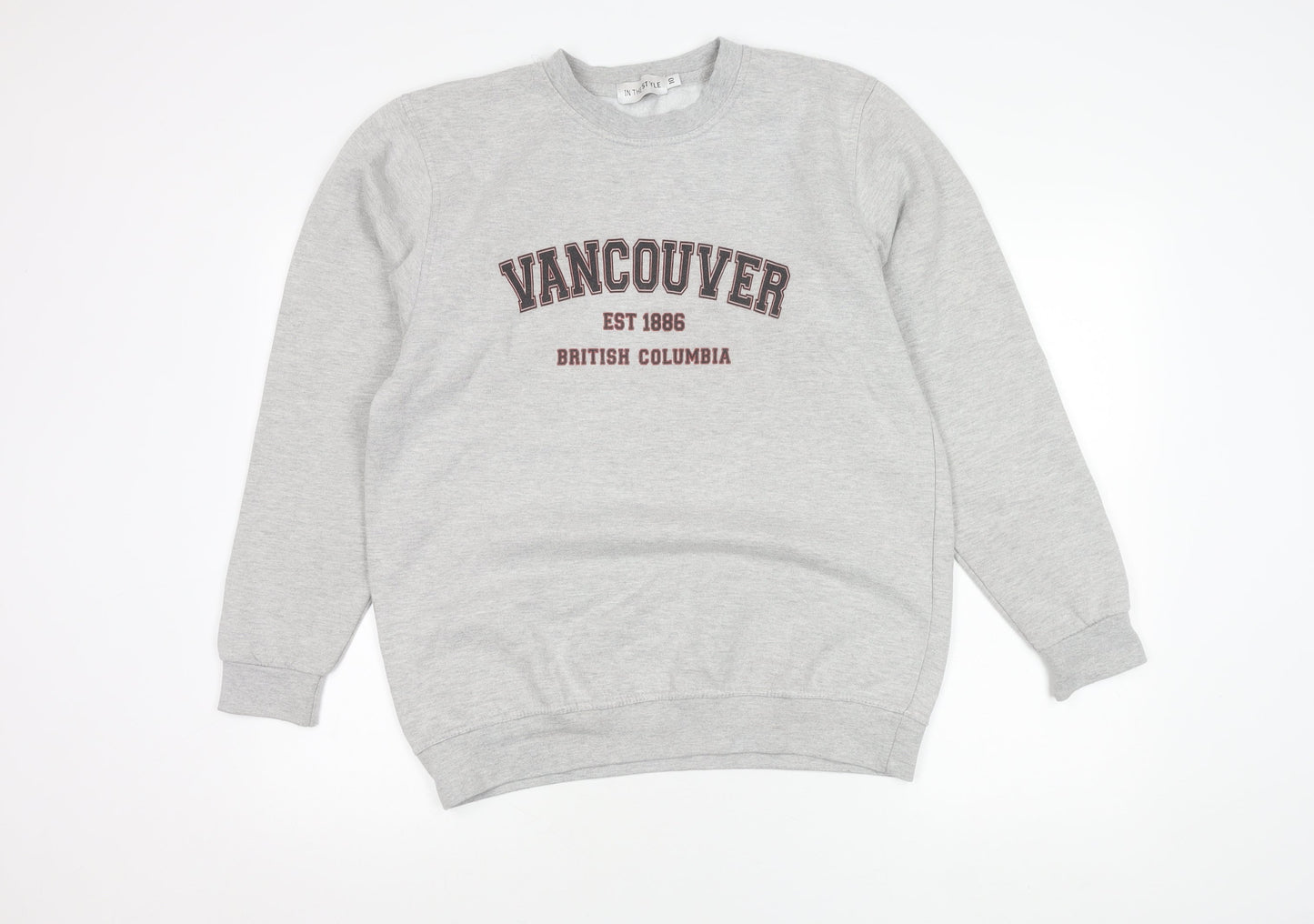 In The Style Women's Grey Size 10 Pullover Sweatshirt
