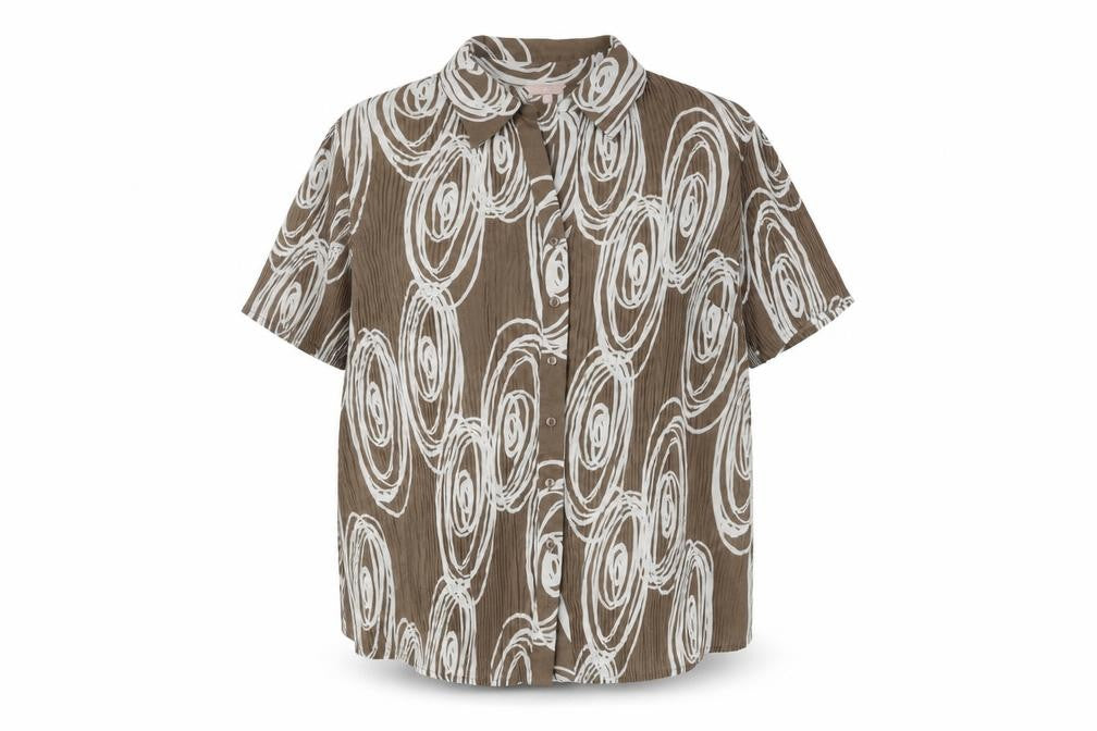 Womens UK Size 20 Soon Brown  Button-Up