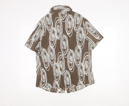 Womens UK Size 20 Soon Brown  Button-Up