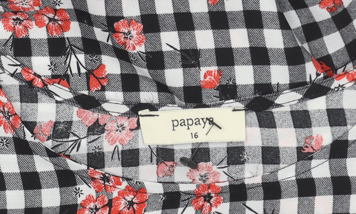 Papaya Women's Black Floral Blouse Size 16