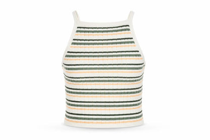 H&M Women's Multicoloured Striped Cropped Tank Top