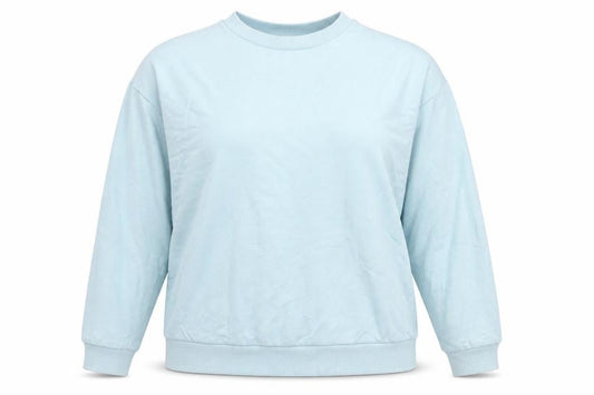 Front view of ASOS DESIGN unisex blue pullover sweatshirt s