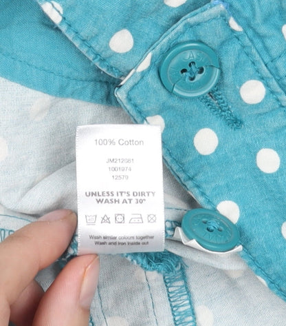 F&F Women's Blue Polka Dot Chino Shorts Size 8