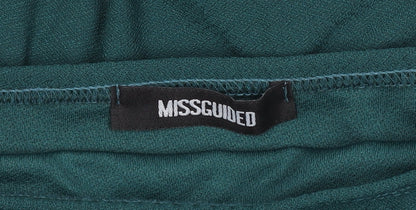 Missguided Green Off the Shoulder Dress - Size 6