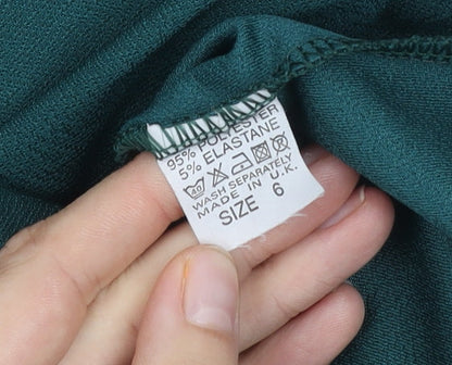 Missguided Green Off the Shoulder Dress - Size 6