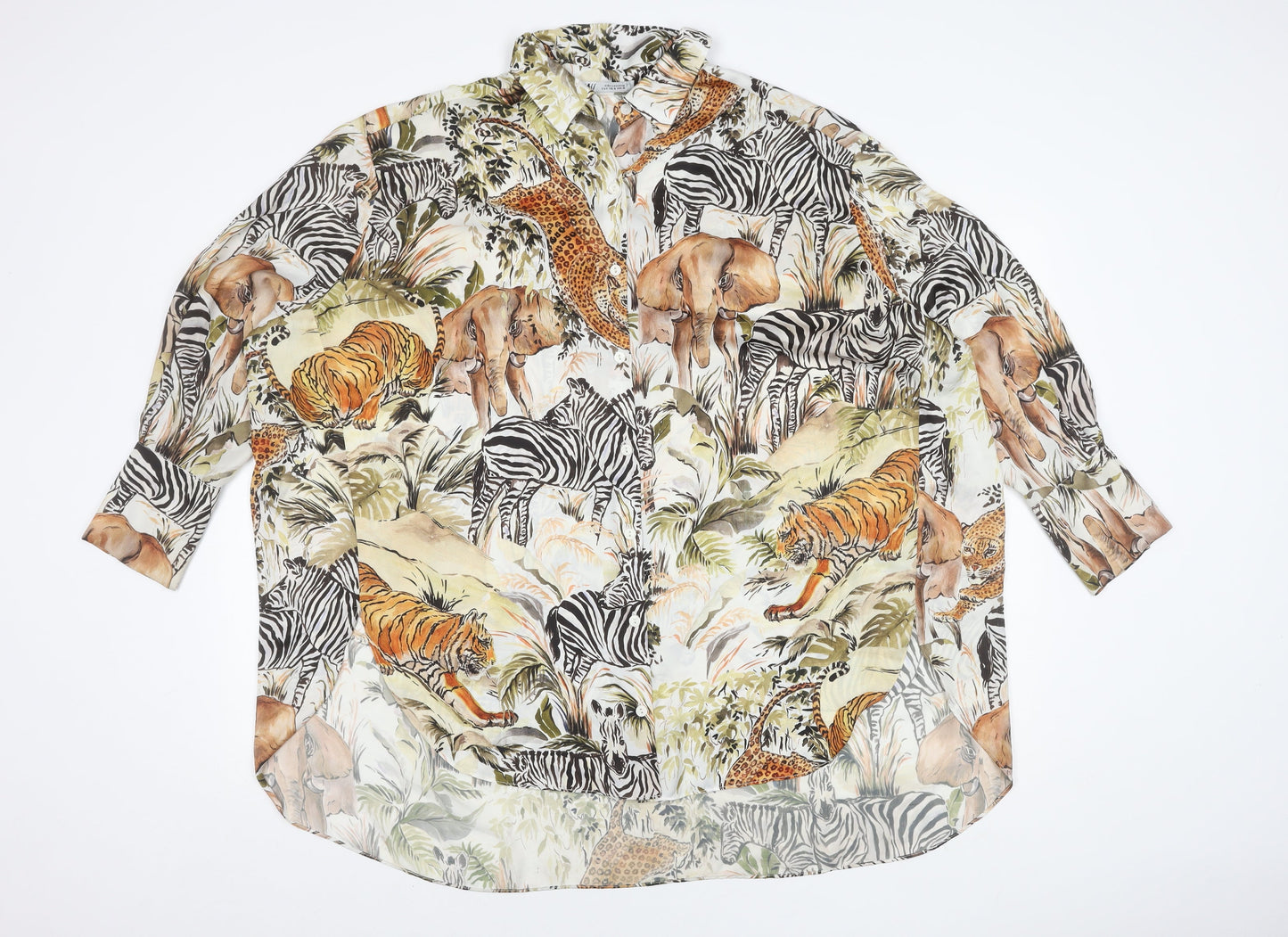Womens UK Size 8 Zara Multicoloured  Blouse
