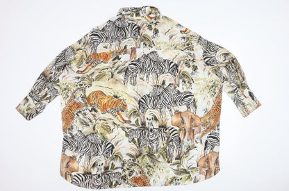 Womens UK Size 8 Zara Multicoloured  Blouse