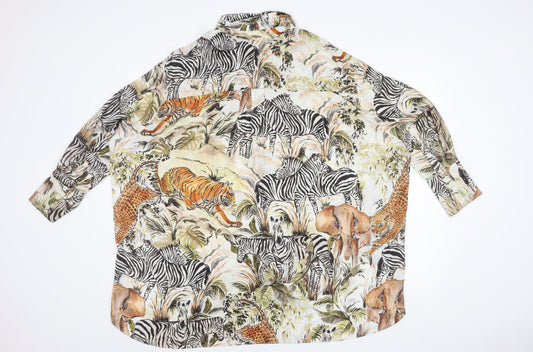 Womens UK Size 8 Zara Multicoloured  Blouse