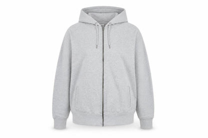 Front view of Celio Grey unisex adults basic hooded jacket l