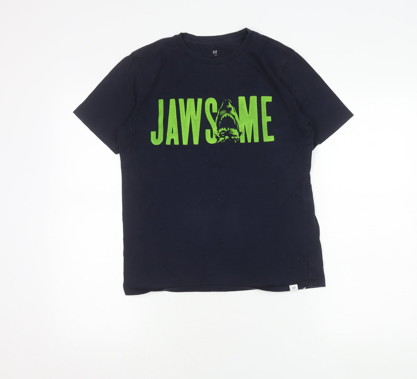 Gap Boys Blue Jawsome T-Shirt 14-15 Years Graphic Print