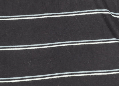 Cutting Edge Men's Black Striped Pullover Jumper L