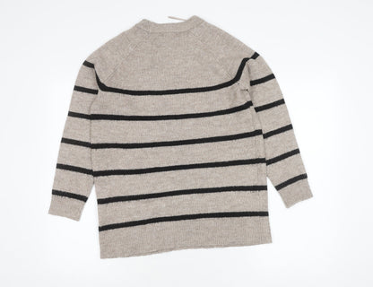Womens UK Size S New Look Beige Pullover Jumper