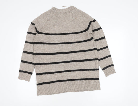 Womens UK Size S New Look Beige Pullover Jumper