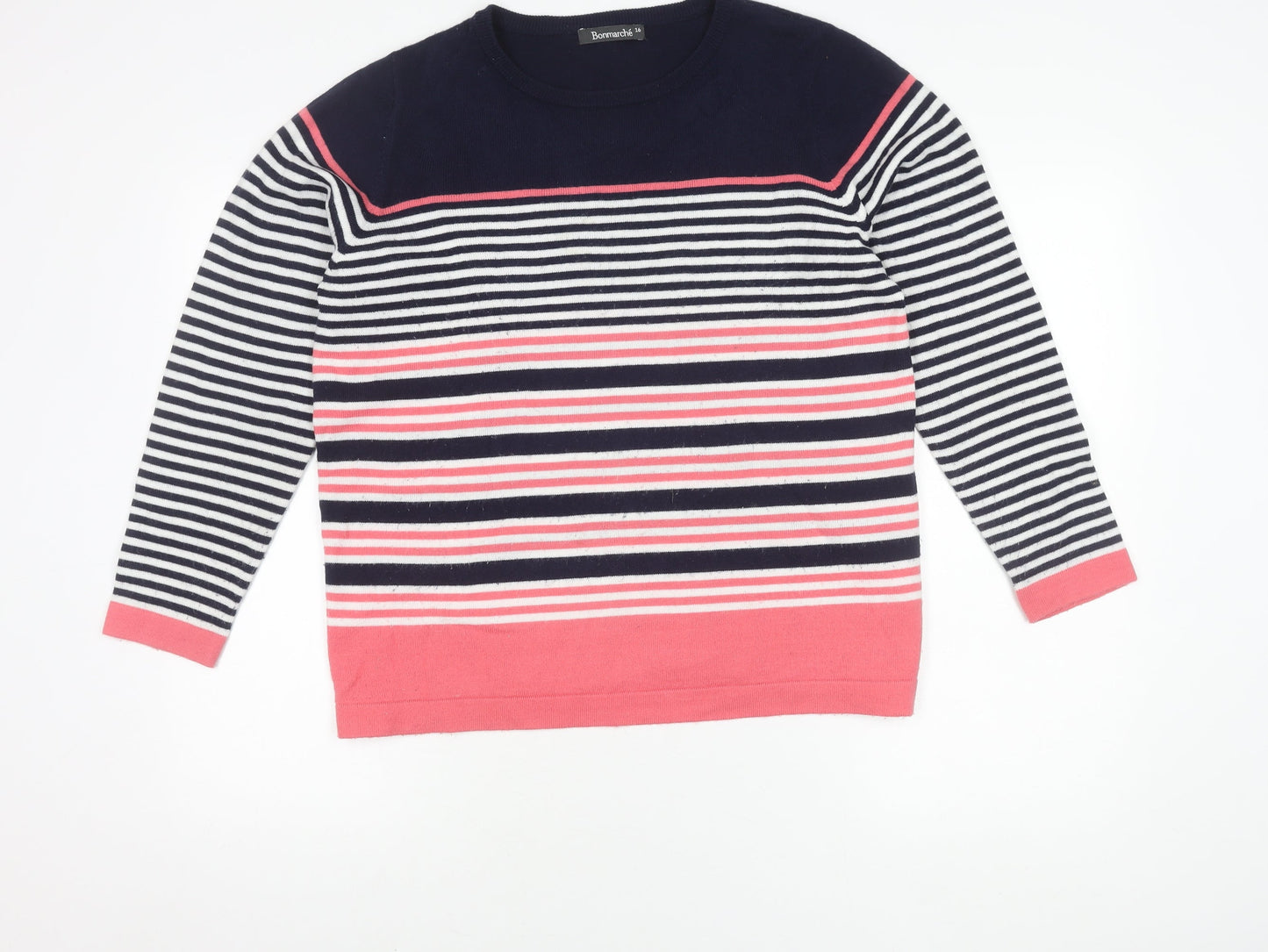 Bonmarché Women's Multicoloured Striped Jumper, Size 16
