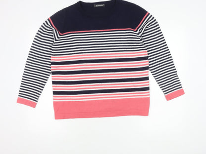 Bonmarché Women's Multicoloured Striped Jumper, Size 16