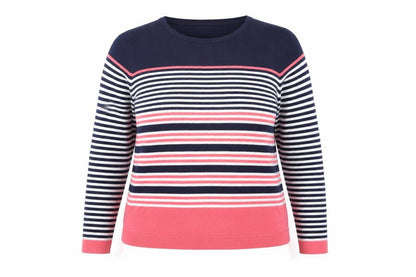 Bonmarché Women's Multicoloured Striped Jumper, Size 16