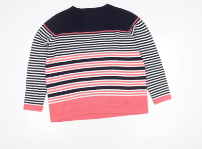 Bonmarché Women's Multicoloured Striped Jumper, Size 16