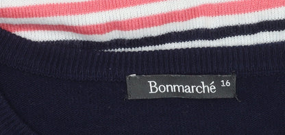Bonmarché Women's Multicoloured Striped Jumper, Size 16