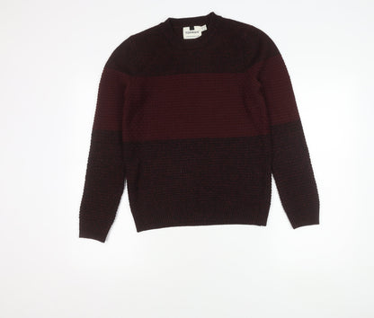 Topman Men's XS Red Pullover Chunky-Knit Jumper