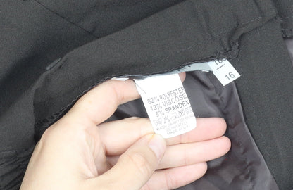 Bassini Women's Black Knee Length Pencil Skirt Size 16