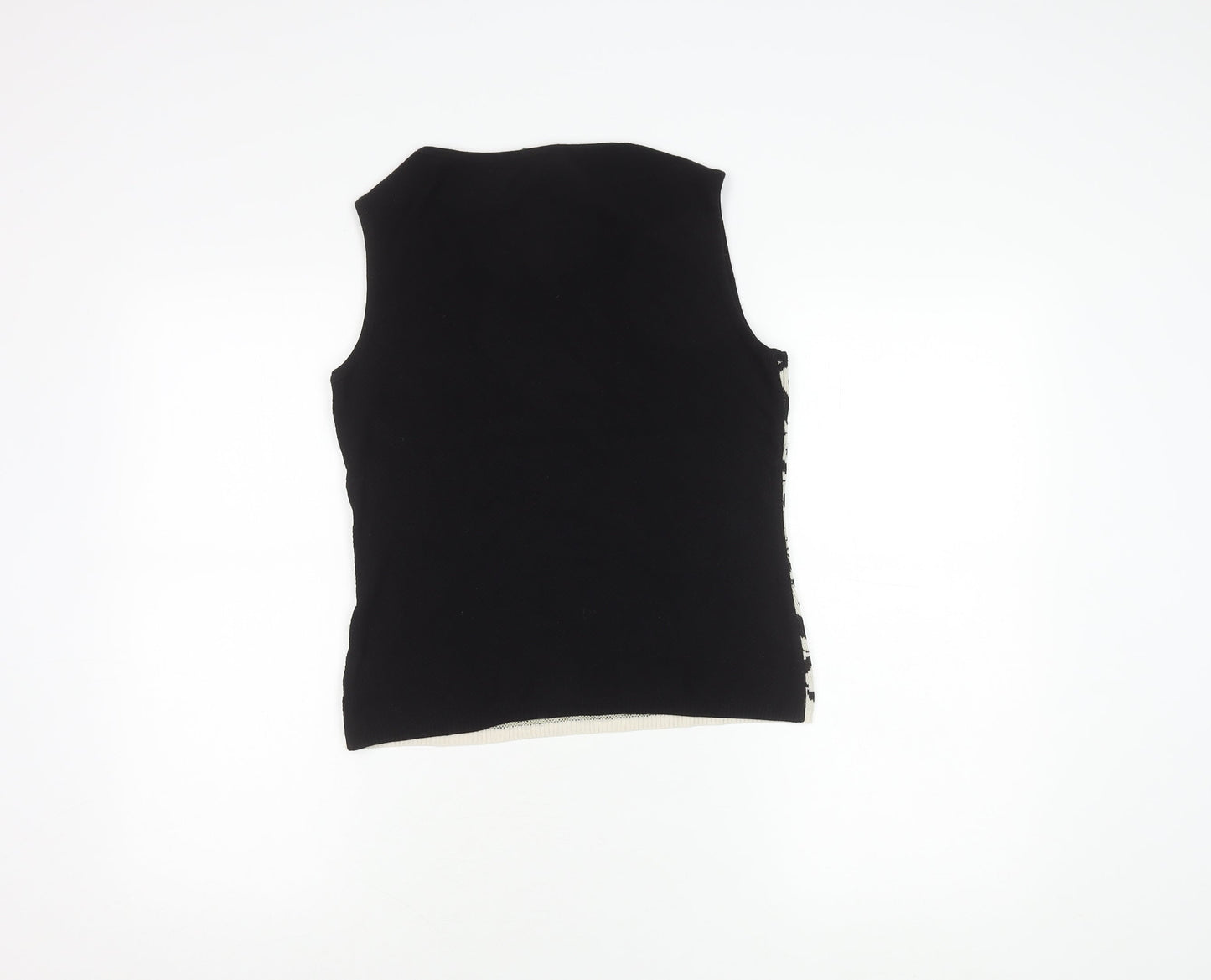 Geiger Women's Black Sleeveless Floral Top Size 12