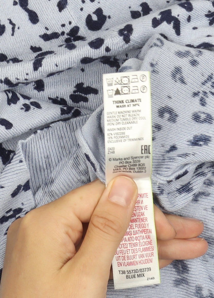 Womens UK Size 16 Marks and Spencer Blue Pullover Jumper