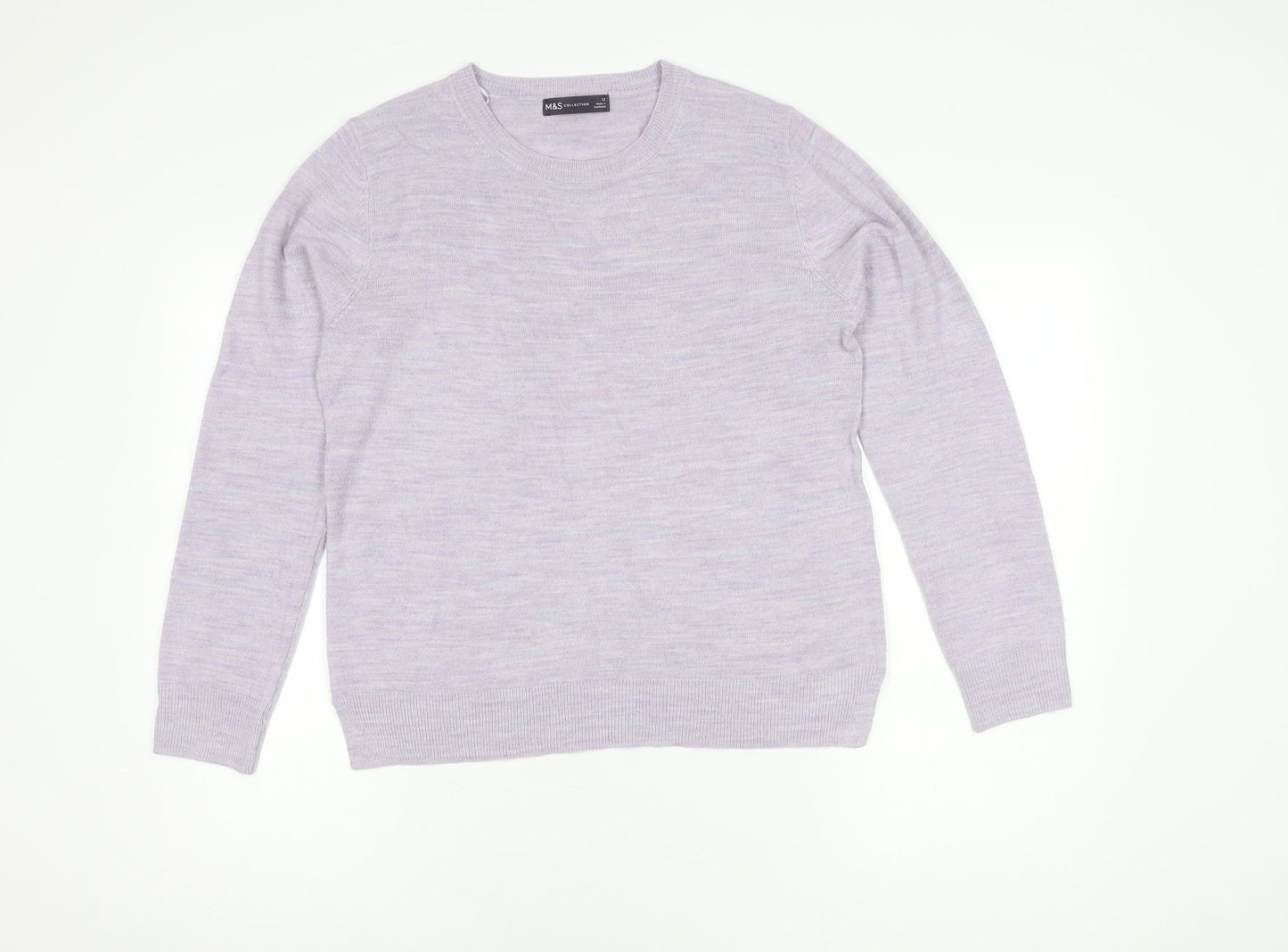 Womens UK Size 12 Marks and Spencer Purple Pullover Jumper