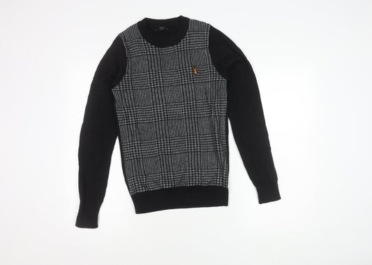 Next Men's Black XS Check Pullover Jumper